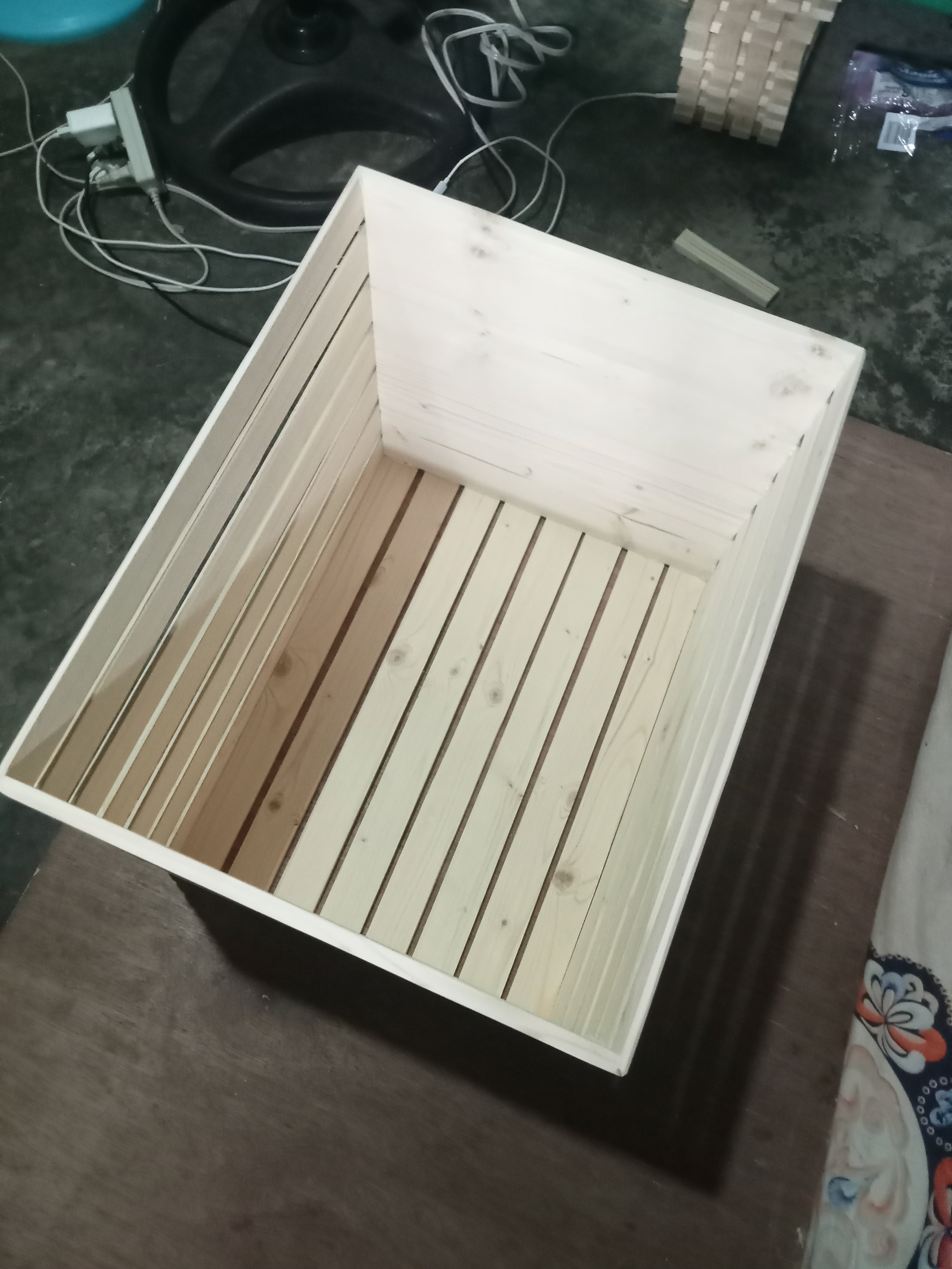 Large Storage Box Made in Palochina Wood