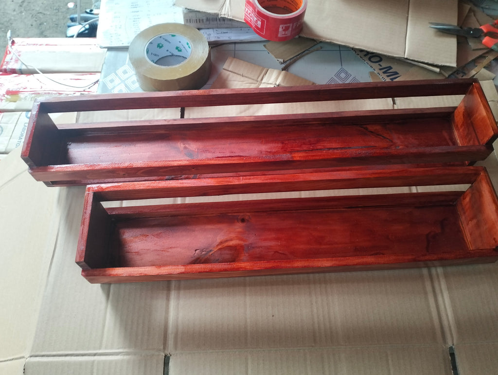 Wooden Kitchen Rack with Mahogany Varnish made in Palochina Wood