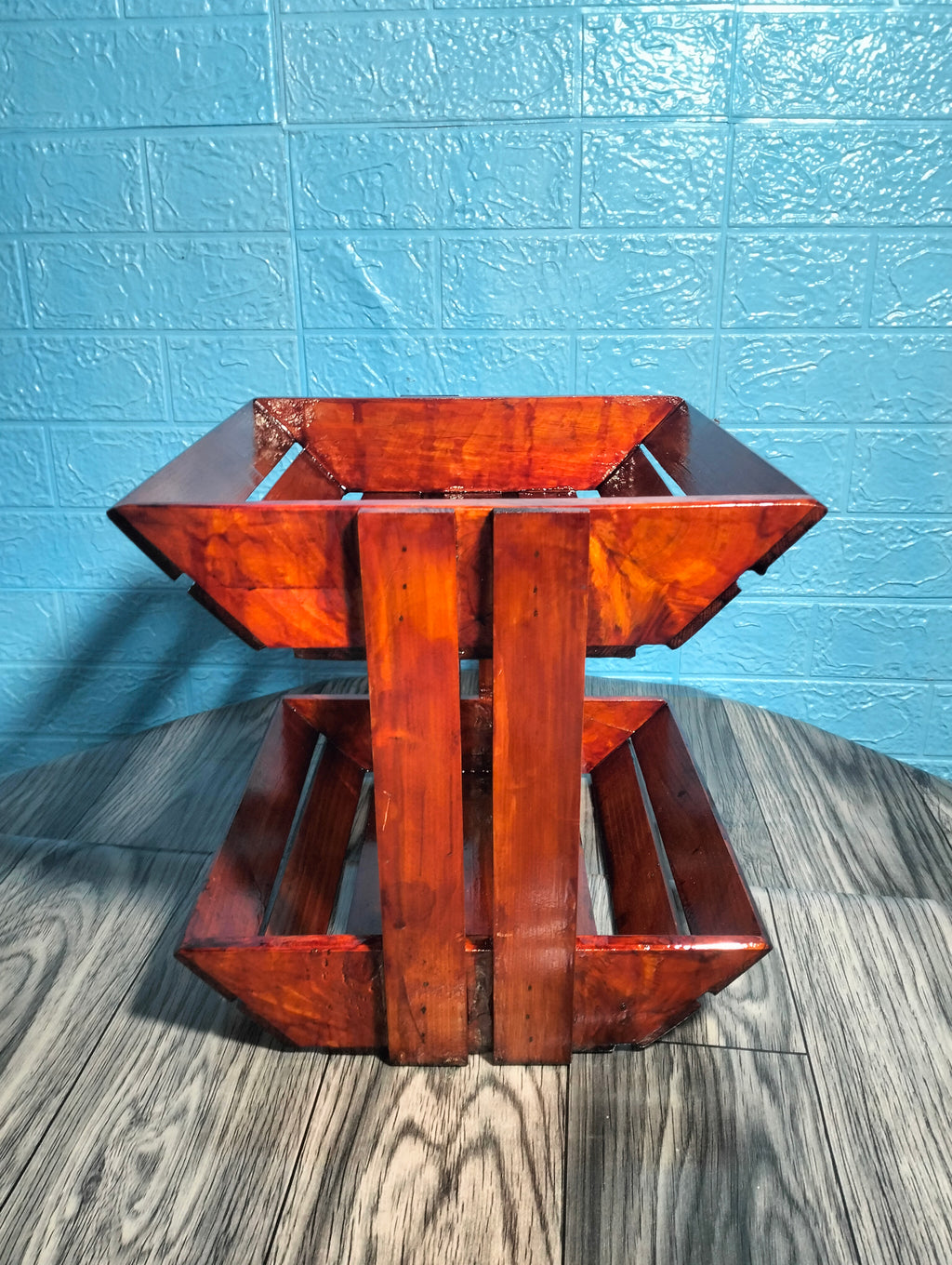 Fruit Rack 2 Layer Made in Palochina Wood