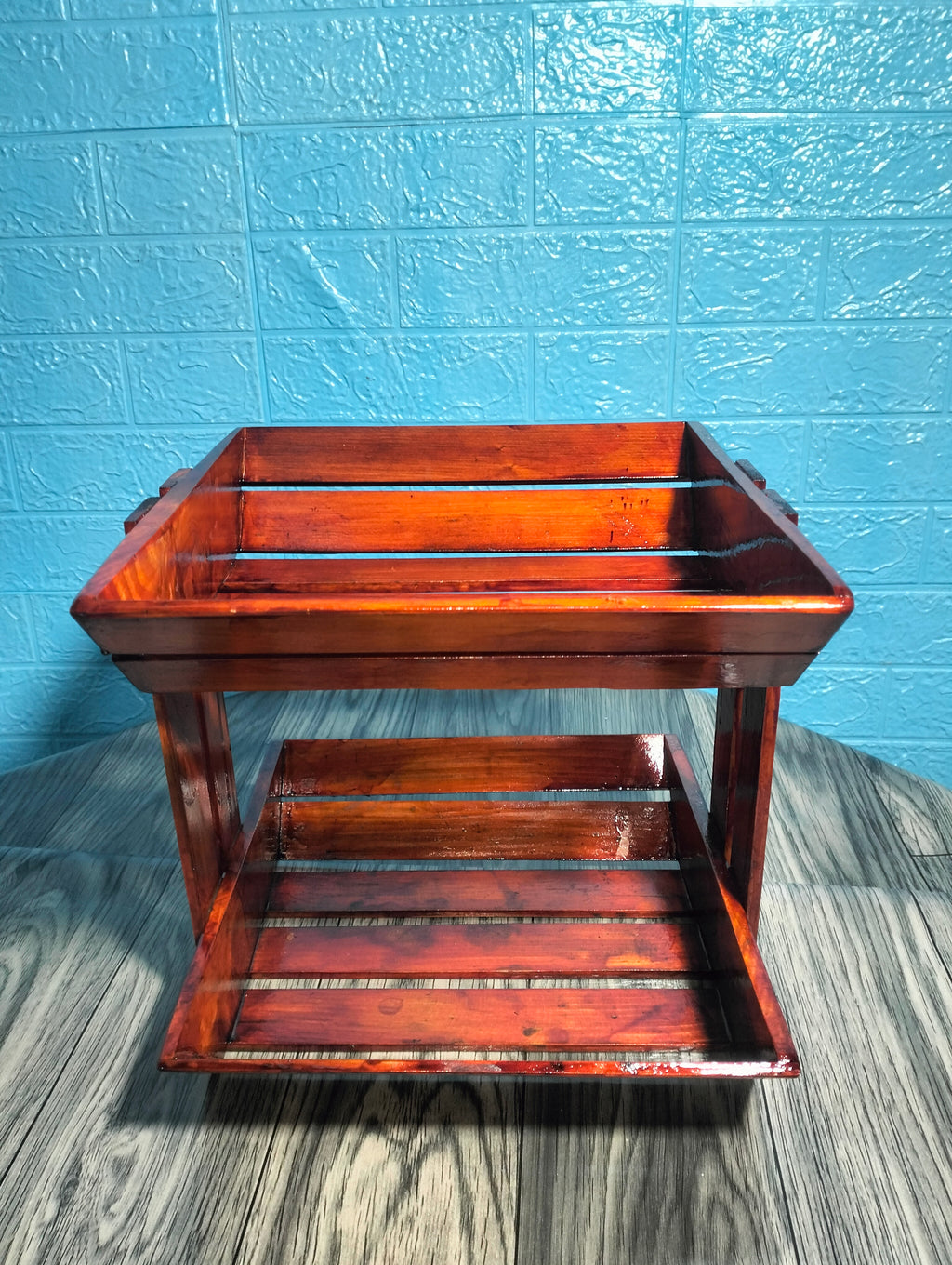 Fruit Rack 2 Layer Made in Palochina Wood
