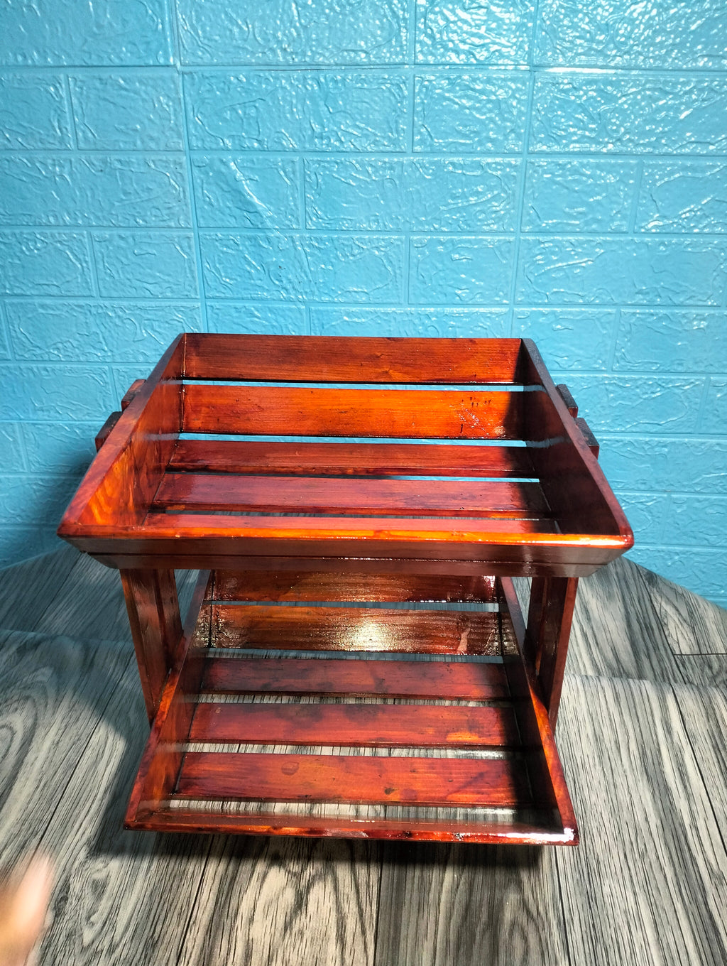 Fruit Rack 2 Layer Made in Palochina Wood