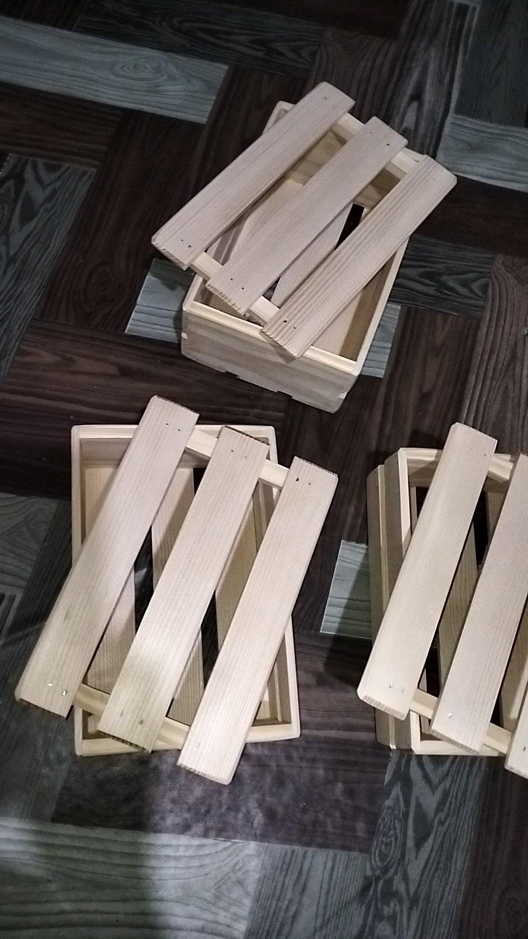 Wooden Crate Storage Box with Lid Made in Palochina Wood